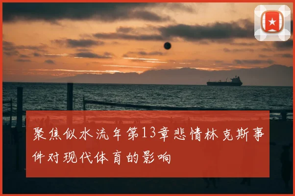 聚焦似水流年第13章悲情林克斯事件对现代体育的影响